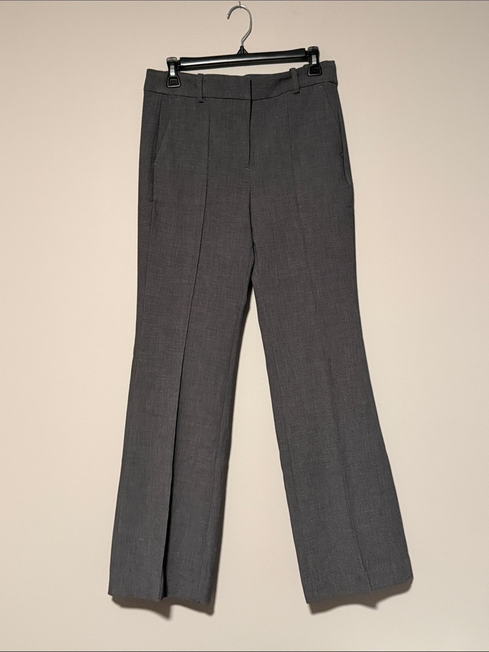 J. Crew Gray Refined Pintuck Trousers